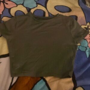 Wild Fable (Target) crop top in dark green.